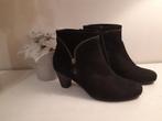 Zwarte Gabor enkellaarsjes mt 7  zgan!  (40+), Zwart, Lage of Enkellaarzen, Ophalen of Verzenden, Zo goed als nieuw