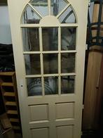 Houten deur met glas - Overcompleet, Doe-het-zelf en Verbouw, Deuren en Horren, Ophalen, Gebruikt, 80 tot 100 cm, Binnendeur