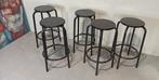 5 x vintage barkruk, zwart, p/p/s, Ophalen, Tweedehands, Tweedehands, 60 tot 90 cm