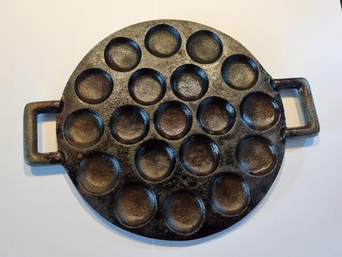 Gietijzeren poffertjespan, Antiek en Kunst, Curiosa en Brocante, Ophalen of Verzenden
