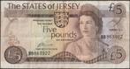 Jersey 5 pounds ND(1976-1988) gebruikt p.12a (nr 16), Verzenden, Overige landen, Los biljet