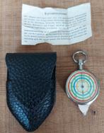 Oude curvimeter / opisometer in zwart leren bewaarhoesje, Ophalen of Verzenden, Gelezen, 1800 tot 2000, Landkaart
