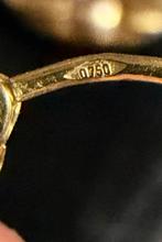 Wokkel creolen 18k goud oorbellen, Ophalen of Verzenden, Zo goed als nieuw, Overige kleuren, Overige merken