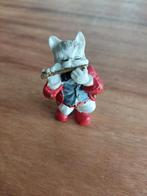 Kattenbeeldje met dwarsfluit, Ophalen of Verzenden, Zo goed als nieuw, Dier