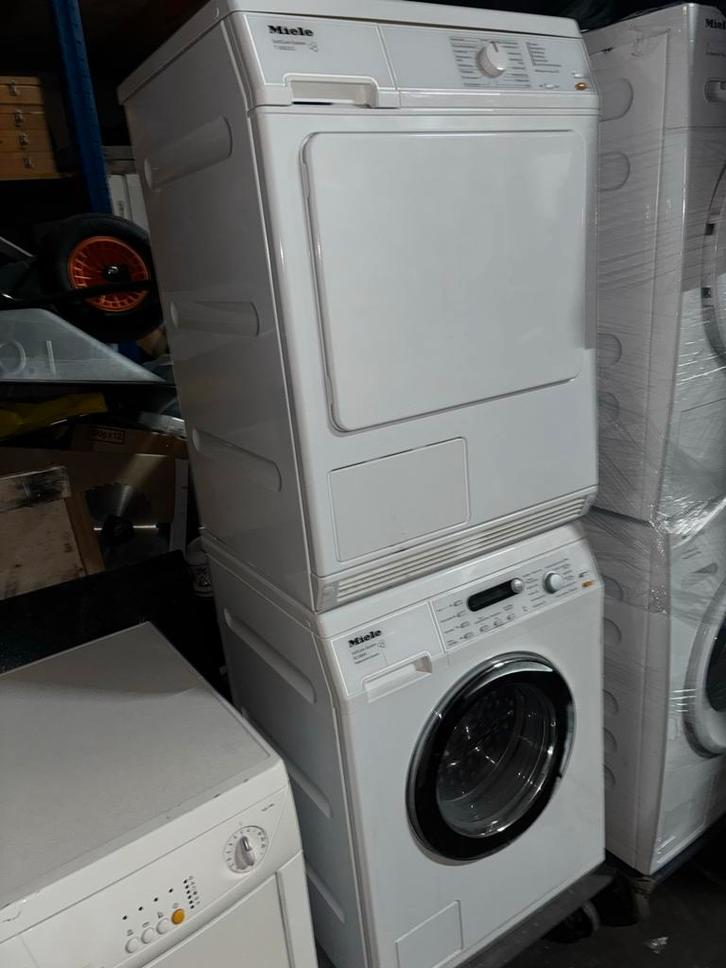 Miele Wasmachine & Droger Set - Topkwaliteit!, Witgoed en Apparatuur, Wasmachines, Gebruikt, Voorlader, 6 tot 8 kg, 85 tot 90 cm