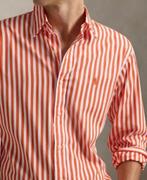 Ralph Lauren Custom Fit Geweven Overhemd Strepen Large, Kleding | Heren, Overhemden, Verzenden, Ralph Lauren, Oranje, Zo goed als nieuw