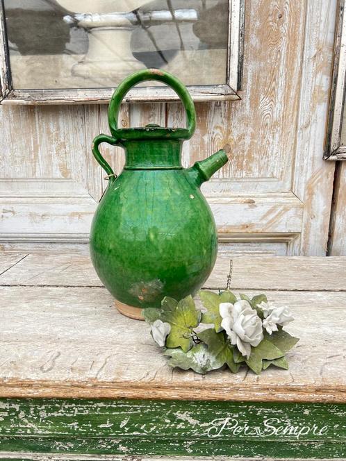 Per Sempre,Zeldzame Antieke Kruik met deksel,Zuid Frankrijk, Antiek en Kunst, Antiek | Woonaccessoires, Ophalen of Verzenden