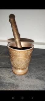 Antieke Vijzel met Stamper - Brons, Ophalen of Verzenden, Brons