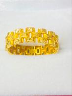 Gouden ring - rolex model met diamant cut - 14 karaat, Sieraden, Tassen en Uiterlijk, Ringen, Ophalen of Verzenden, Zo goed als nieuw