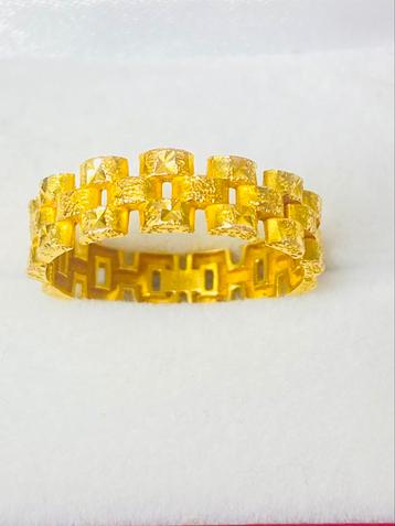 Gouden ring - rolex model met diamant cut - 14 karaat beschikbaar voor biedingen