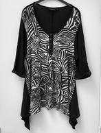 HANDBERG shirt met Zebramotief maat L - 3/4 mouw, Zwart, Maat 42/44 (L), Handberg, Ophalen of Verzenden