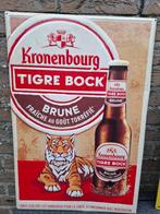 Zeldzaam reclamebord Kronenbourg Tigre Bock (60 x 40 cm), Ophalen of Verzenden, Nieuw, Reclamebord, Plaat of Schild, Overige merken