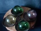 Kl glazen drijfbal(len) drijvers ,stoer brocante , glas, Ophalen of Verzenden