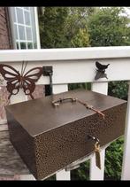Stalen Beaumont geldkist, kluis met loodje 30 x 20,8 x 11 cm, Ophalen of Verzenden