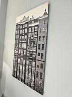 Dibond 80/120 cm AluArt Grachtenpand Amsterdam, Ophalen, Zo goed als nieuw, Schilderij, 75 cm of meer