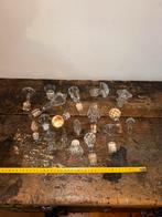 Grote verzameling oude / antieke glazen /kristallen stoppen, Ophalen of Verzenden