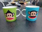 2 x originele grote PAUL FRANK mok / groen en blauw / mug, Huis en Inrichting, Keuken | Servies, Ophalen of Verzenden, Zo goed als nieuw