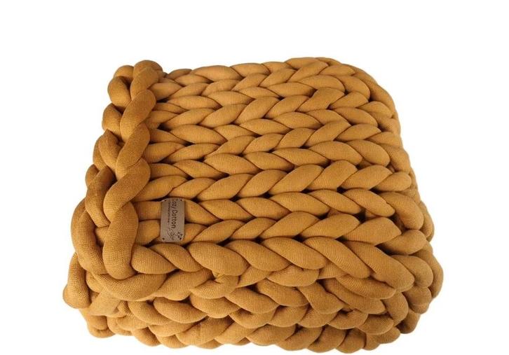 Gevlochten woondeken, Huis en Inrichting, Woonaccessoires | Plaids en Woondekens, Nieuw, Verzenden