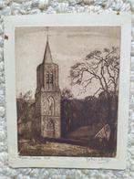 Ets kerk in Laren (NH) door Johan Meijer, Antiek en Kunst, Ophalen of Verzenden
