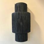 Wandlamp raffia zwart ibiza style, Huis en Inrichting, Lampen | Wandlampen, Ophalen of Verzenden, Nieuw