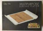 Porseleinen Serving Platter met Bamboe plank. Nieuw!!, Ophalen of Verzenden, Nieuw