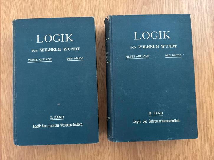 Logik - Wilhelm Wundt (2 delen), Boeken, Filosofie, Gelezen, Logica of Wetenschapsfilosofie, Ophalen of Verzenden