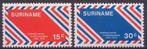 Suriname NVPH nr 584/5 postfris Buitenlandse Luchtpost 1972, Postzegels en Munten, Postzegels | Suriname, Verzenden, Postfris
