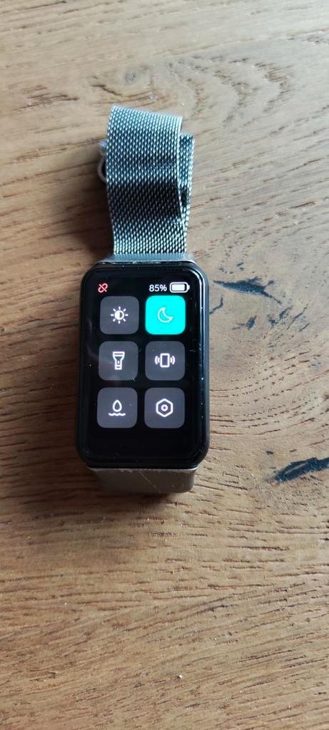 Oppo Watch Free - Milanese Bandje, Sieraden, Tassen en Uiterlijk, Smartwatches, Zo goed als nieuw, Zwart, Afstand, Calorieverbanding