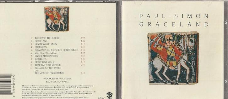Paul Simon - Graceland "", Cd's en Dvd's, Cd's | Pop, Zo goed als nieuw, 1980 tot 2000, Ophalen of Verzenden