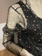 Zwart Doorschijnend Bolero Vestje Goud XL, Overige typen, Zwart, Maat 42/44 (L), Nieuw