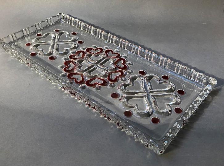 Walther Glas cakeschaal, jaren ‘70, vintage, kristalglas, Antiek en Kunst, Antiek | Glas en Kristal, Ophalen of Verzenden