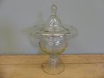 Antiek Franse 19e eeuwse bonbonnière glas *Couleur Brocante*, Ophalen of Verzenden