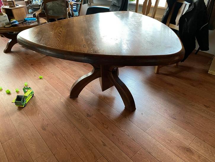 Houten Salontafel met Uniek Onderstel, Antiek en Kunst, Antiek | Meubels | Tafels, Ophalen