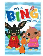 Bing Konijn Fleece Deken - Bing Thing, Kinderen en Baby's, Kinderkamer | Beddengoed, Overige kleuren, Jongetje of Meisje, Nieuw