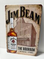 Jim Beam Bourbon Metalen Wandbord 30 bij 20, Verzamelen, Merken en Reclamevoorwerpen, Ophalen of Verzenden, Zo goed als nieuw