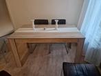Moderne eettafel in goede staat – 140x80 cm, Ophalen, 100 tot 150 cm, Zo goed als nieuw, 25 tot 50 cm