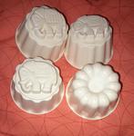 Leuke  vintage puddingvormpjes olifantjes  - 4 stuks, Ophalen, Gebruikt