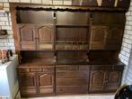 Grote bruine wandkast - ideaal voor mancave!, Huis en Inrichting, Ophalen, Gebruikt, 200 cm of meer, Met lade(s)
