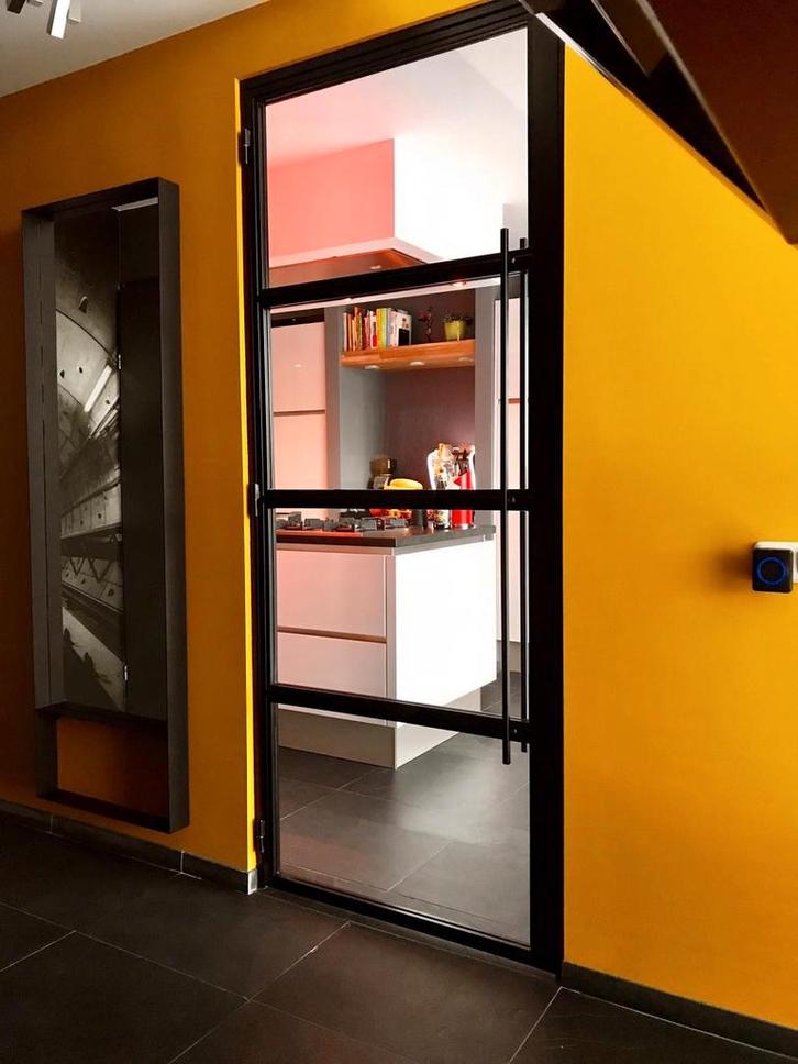 Stalen deur met kozijn op maat gemaakt, Doe-het-zelf en Verbouw, Deuren en Horren, Nieuw, Binnendeur, 215 cm of meer, 80 tot 100 cm