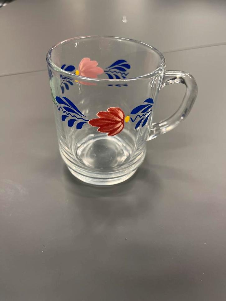 Boerenbont Theeglas - Nette Staat, Huis en Inrichting, Keuken | Servies, Zo goed als nieuw, Glas of Glazen, Boerenbont, Glas, Ophalen of Verzenden