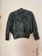 Vintage retro jasje jas jaren 80 maat l leren leer zwart, Kleding | Dames, Ophalen of Verzenden, Zo goed als nieuw, Maat 38/40 (M)