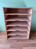 Vintage houten bureau-organizer voor documenten, Ophalen of Verzenden, Gebruikt