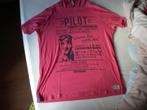 Fuchsia shirt. Come fly with me. Merk Pilot. Maat L., Maat 52/54 (L), Overige kleuren, Pilot, Ophalen of Verzenden