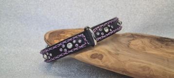 Leren halsband nekomvang 39-46 beschikbaar voor biedingen