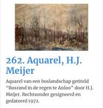 Aquarel Meijer, Antiek en Kunst, Kunst | Schilderijen | Klassiek, Ophalen of Verzenden