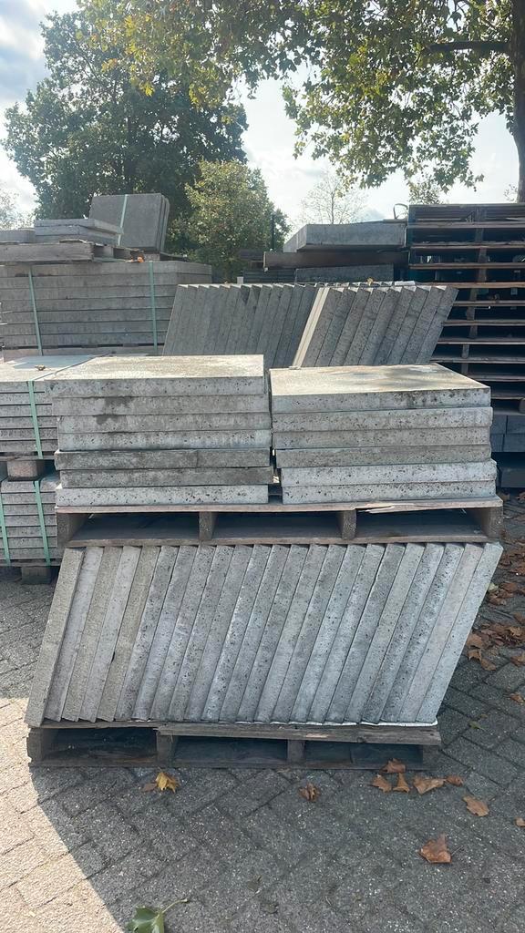 36 stuks Oud Hollandse tegels 60x60x5 licht grijs RESTPARTIJ, Tuin en Terras, Tegels en Klinkers, Nieuw, Terrastegels, Beton, Ophalen