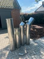 RVS Dubbel wandig rookkanaal afvoer, Doe-het-zelf en Verbouw, Ophalen, Zo goed als nieuw, Rvs, Minder dan 2 meter