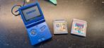 Gameboy Advance SP + Lader & 2 Games, Spelcomputers en Games, Spelcomputers | Nintendo Game Boy, Ophalen, Gebruikt, Game Boy Advance SP