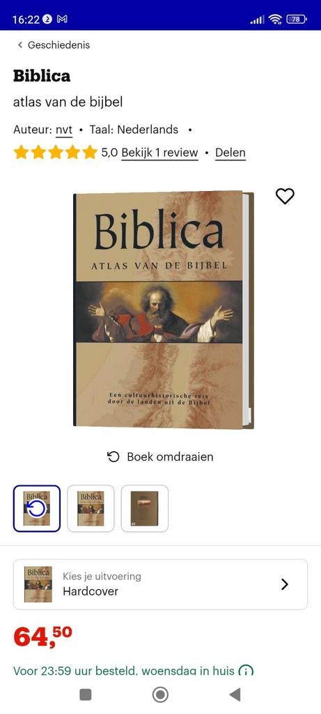 Biblica - Atlas van de Bijbel - Nieuw & Geseald, Boeken, Ophalen of Verzenden, Nieuw, Nvt, Christendom | Katholiek