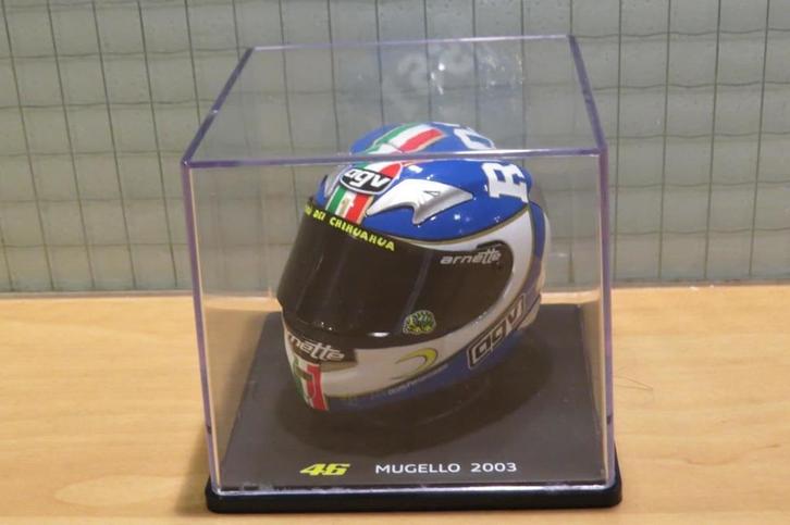 Valentino Rossi AGV helmet 2003 Mugello 1:5, Hobby en Vrije tijd, Modelauto's | 1:5 tot 1:12, Nieuw, Overige typen, 1:5 t/m 1:8